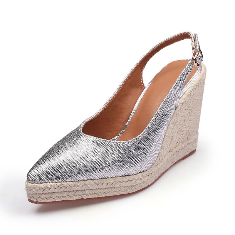 Women's Elegant Pointed Toe High Heel Sandals With TPR Sole, Breathable PU Lining, And Adjustable Buckle Strap For Summer Weddings And Parties_vogvips.com