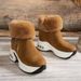 Women's Shoes Winter Snow Boots With Faux Fur Lining, Slip-Resistant Rubber Sole, Round Toe, And Side Zipper For Warmth And Comfort_vogvips.com