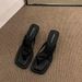 Square-toe Flip-flops For Women New Arrivalsummerfrench Kitten Heel Medium High Heel Clip-toe Stiletto Sandals Outwear_vogvips.com