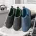 Crestar Men's Winter House Slippers Soft Warm Women Home Fluffy Flat Cotton Outdoor Indoor Antiskid Shoes With Memory_vogvips.com