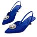 2025 Summer Foreign Trade Large Size Cross-Border European And American Retro Pointed Toe Women's Rhinestone High-Heel_vogvips.com