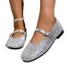 Women's Casual Loafers With Glitter Detailing Round Toe Slip-On Comfortable Soft Sole Mary Jane Flats For Everyday Wear_vogvips.com