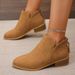European And American Trade Large Size Leather Women, Solid Color Slimming Pointed Toe Back Zipper Casual Thick Sole_vogvips.com