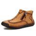 TerraStride New Martin Boots High Top Leather Slip-On Large Size Casual Men's Autumn Warm Lazy 2025 Shoes_vogvips.com