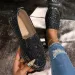 Women S Rhinestone Flats Comfort Thick Sole Slip On Casual Shoes Woman Fashion Gold Silver Glitter Platform Loafers_vogvips.com