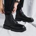 European Warm Series Men's Martin British Style High Top Winter Plush Mid-Top Leather Shoes Black Work Cotton Short Boots_vogvips.com