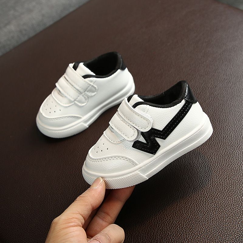 Spring And Autumn 0-3 Years Old 2 Baby Toddler Boys Sports Girls' White Breathable Infant Board Running Shoes_vogvips.com