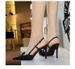 312-1 European And American Style Bowknot Stiletto High Heels Elegant High-end Comfortable Backless Strap Women's Single_vogvips.com
