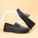 Men’s Pebble Grain Leather Penny Loafers, Slip-On Non-Slip Casual Walking Shoes_vogvips.com