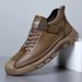 European Warm Series Martin Spring Short Cowhide Work Boots Casual Outdoor Hiking High-top Men's Shoes_vogvips.com