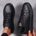 Men's And Soft Women Comfortable Casual PU Leather Shoes For Autumn Solid White Men Sneakers_vogvips.com