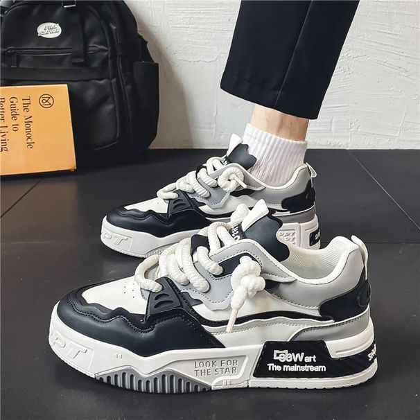 Mens Sneakers Spring Autumn Brand Vulcanized Shoes 2024 Fashion Thick Sole Shoes For Men Male Sport Shoes Tenis Masculino_vogvips.com