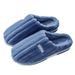 Jialiya Men's Cotton Slippers For Autumn And Winter Indoor Home Use, Simple Solid Color Thick-Soled Plush Warm Slippers For Couples, Women's_vogvips.com