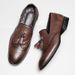 Euro Step Autumn Brogue Pointed Toe Small Carved Tassel Boat Men's Formal Business Leather Shoes_vogvips.com