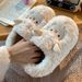 Cute Little Sheep Cotton Slippers For Women, Autumn And Winter 2024 New Style, Closed Heel Maternity Shoes, Non-Slip_vogvips.com