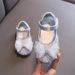 Girls Princess Square Mouth Rhinestone Bow Single Shoe Shoes Show Dance Shoes_vogvips.com