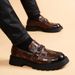 Bean High-end Light British Men's One Foot Trend Le Fu Thick Sole Height Increasing Casual Trendy Shoes_vogvips.com