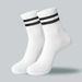 10/20 Pairs Men Women Striped Round Neck Spring Autumn Breathable Odor Proof Sweat Absorbing All-Season Casual Socks_vogvips.com