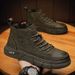 European Warm Series Men's Martin Autumn British Style High-top Leather Waterproof Casual Shoes Thick-soled Work Fashionable Short Boots_vogvips.com