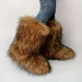 Womens winter fluffy fur mid calf snow boots Y2K fashionable warm womens shoes outdoor 240907_vogvips.com