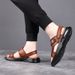Summer Trendy Beach Casual Oversized Leather Sandals Men's Shoes 48 Size 47_vogvips.com