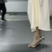 Crystal Rhinestone Silver High Strap Sandals 2025 New Women's Summer Sexy Thin Heel Nude Fairy Style_vogvips.com