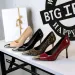 Fashionable Square Head High Heels Women's Metal Head Slip-On Shoes Leopard Print Sexy Women's Shoes PU Leather Rubber Sole_vogvips.com