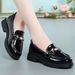 New Leather Shoes For Women Matte Light Black Shoes_vogvips.com