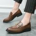 Euro Step 2025 New Large Size 46 Loafers Men Crocodile Pattern British Gentleman Slip-On Leather Shoes_vogvips.com