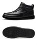 Medium Top Leather Shoes Men's Velvet Warm Cotton Shoes Tooling Boots Men's Thick-soled Wear-resistant Work Leather Boots_vogvips.com