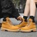 Retro Tooling Martin Boots Outdoor Casual Rhubarb Boots Thick-soled Heightening Locomotive Wind Japanese Short Boots_vogvips.com