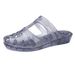 New Roman-style Fashion Sandals For Women, Summer Outdoor Wear, Crystal Closed-toe Jelly Wedges, Versatile Dual-use,_vogvips.com
