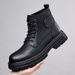 European Warm Series Men's Martin 2025 New High-top Thick-soled British Style Trendy Warm Fleece-lined Work Boots_vogvips.com