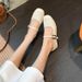 7220 Huidong Yixinda Round Square Toe Shallow Mouth Silver Small Leather Flat Hidden Heel Soft Sole Mary Jane Single_vogvips.com