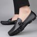 Leather Spring And Summer Casual Men's Shoes, Loafers, Trendy Men's Shoes, Slip-On Comfortable Genuine Leather Lazy Shoe_vogvips.com