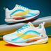 Couple Sneakers Men's Shoes Shock Absorption Flying Weaving Breathable Lightweight Air Cushion Popcorn Youth Running Shoes_vogvips.com