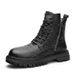European Warm Series Big Toe Martin British Style High Top Autumn And Winter Black Men's New Mid-Top Fleece-Lined Cotton Shoes Work Boots Men_vogvips.com