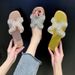 Korean Style INS Trend One-Word Pearl Strap Casual 2025 Summer Outdoor Fashion Flat Slippers_vogvips.com