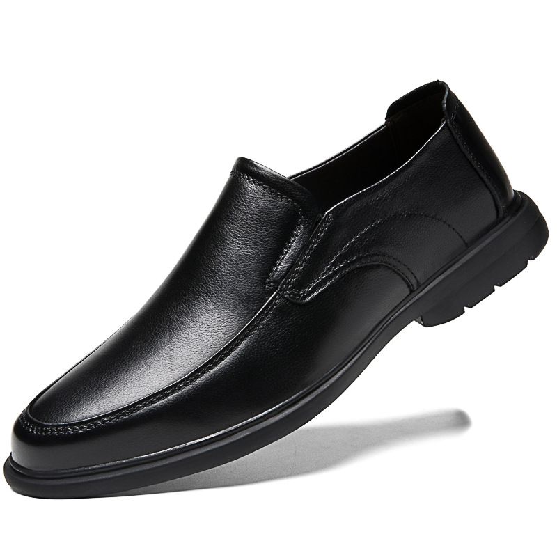 Leather Shoes Men's Casual Shoes Dress Flat-bottomed Sneakers_vogvips.com