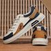 Men's Casual Low-Top Sneakers With Color Blocking Design - Breathable & Lightweight Slip-On Shoes For Daily Wear & Outdoor Activities_vogvips.com
