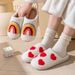 Winter Cute Cartoon Cotton For Women, Thickened And Warm, Indoor Home Non-Slip Couple Furry Slippers_vogvips.com