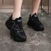 New Style Dad For 2024 Spring Summer Breathable Mesh White Sneakers Women Height Increasing Thick Sole Versatile Sports_vogvips.com