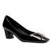 2026 5A Spring RV Square Buckle Shallow Mid-Heel Top Quality Patent Leather Chunky Heel Bridesmaid Socialite Flat Wedding Shoes_vogvips.com