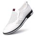 Suitable For All Seasons 2024 Leather Soft Sole Men's Business Casual Shoes Summer Hollow Sandals Slip-On Loafers_vogvips.com