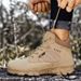Men's High-Cut Tactical Boots For Hiking, Camping & Outdoor Adventures - Durable Military Combat Boots With TPR Sole & Leather Upper Boots_vogvips.com