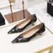 Sweet Women's Shoes Low Heel Shallow Mouth Pointed Flower Cloth Surface Spring And Autumn New Women's Single Shoes_vogvips.com
