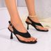 Foreign Trade 2026 Summer New European And American Style Thin High Heel Round Toe Hollow Back Strap Clip-Toe Roman_vogvips.com