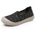 Women's Slip-On Knit Shoes - Breathable & Lightweight Casual Sneakers For Spring, Summer & Fall - Round Toe, Low Heel, Slip-Resistant Sole_vogvips.com