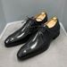 Leather Business Casual Men's Derby Color Block Low-top Lace-up Single Shoes_vogvips.com