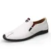 Harajuku Peas Breathable Genuine Leather Men Big Size Flat Loafers Moccasins Walking Driving Outdoor Travel Soft Shoes_vogvips.com